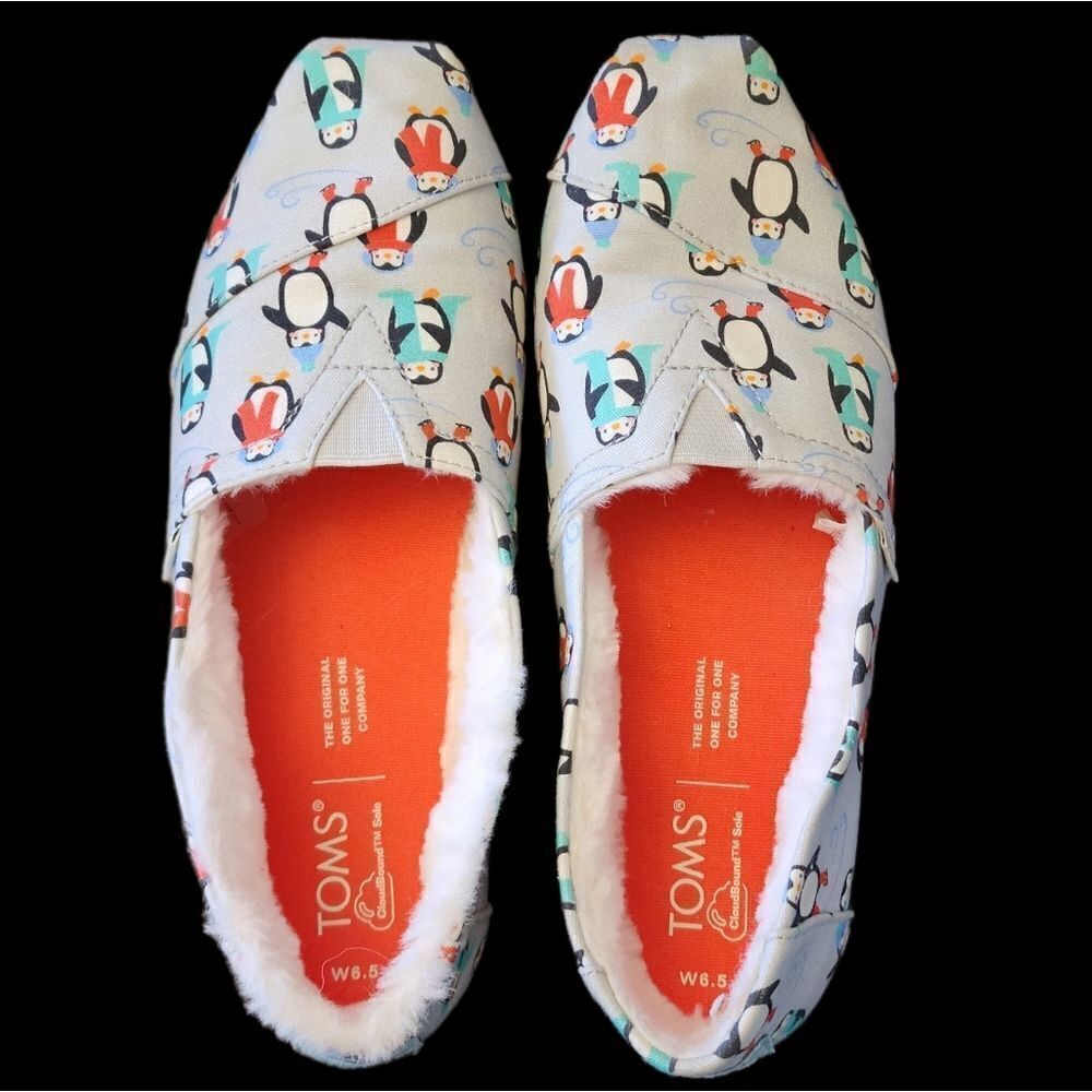 TOMS Alpargata Winter Penguin Shoes - Size W 6.5